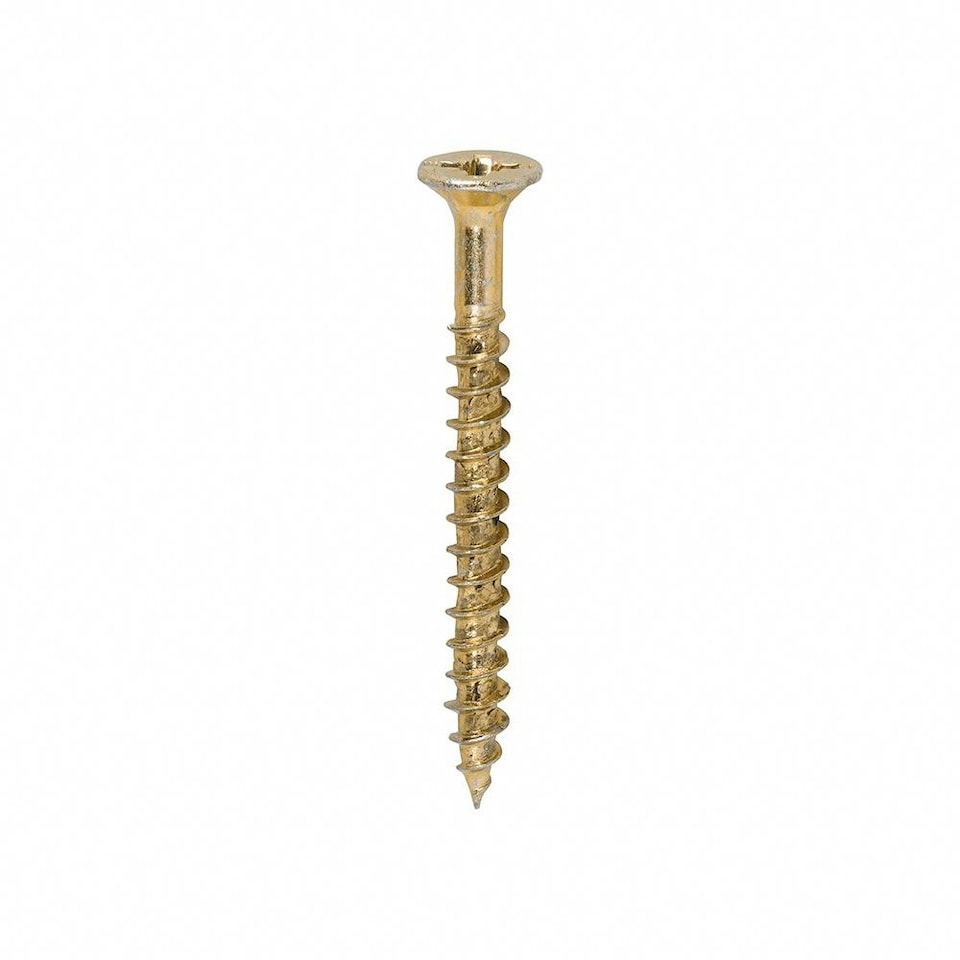 image 1 of Timco - Velocity Premium Multi-Use Screws - PZ - Double Countersunk - Yellow (Size 4.0 x 40 - 200 Pieces)