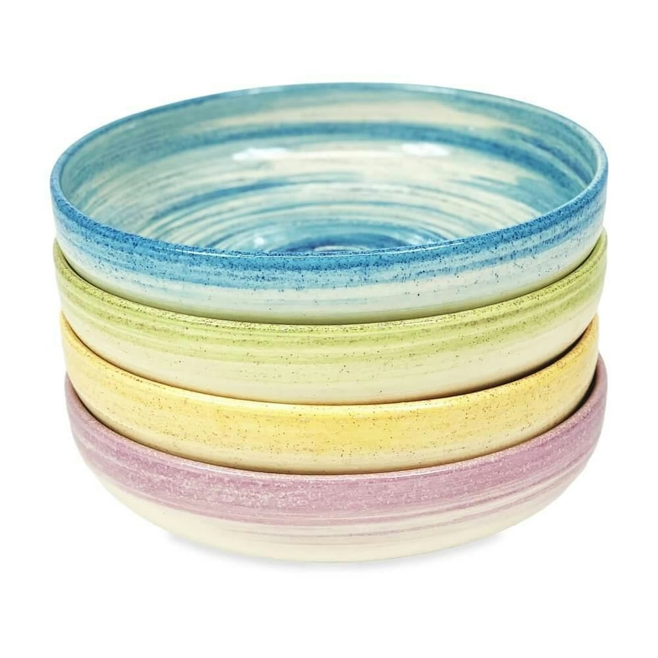 image 1 of Verano Spanish Ceramics Pastel Beach Large Bowl - 27cm Blue | Blue | 1