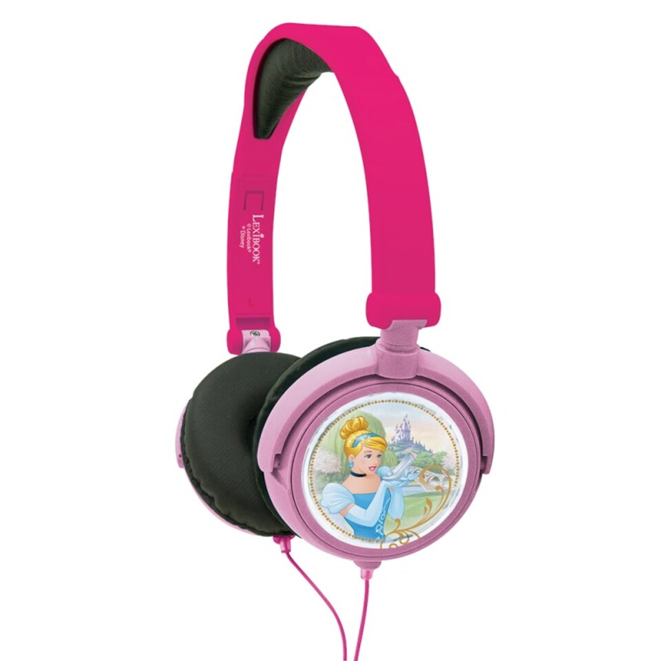 image 1 of Lexibook HP010DP Disney Princess Foldable Stereo Headphones with Volume Limiter