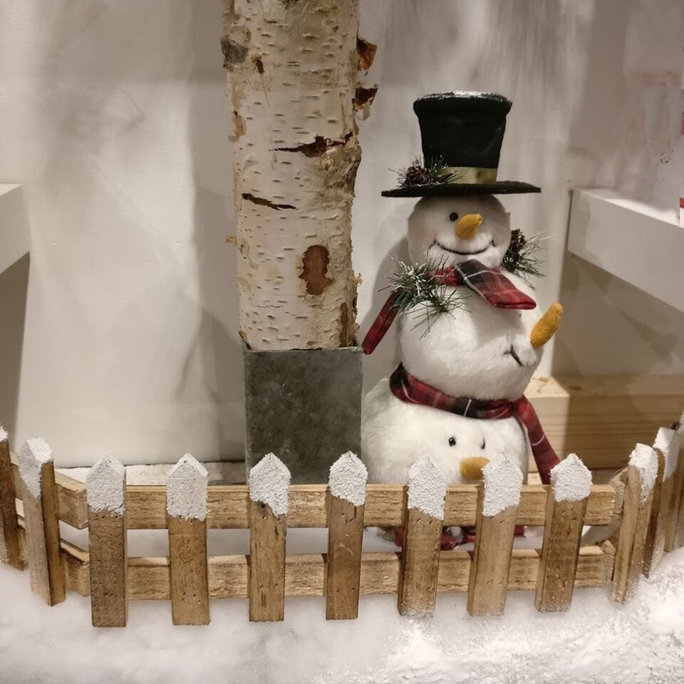 image 1 of Christmas Tree Wooden Snow Fence -1-2 Pack