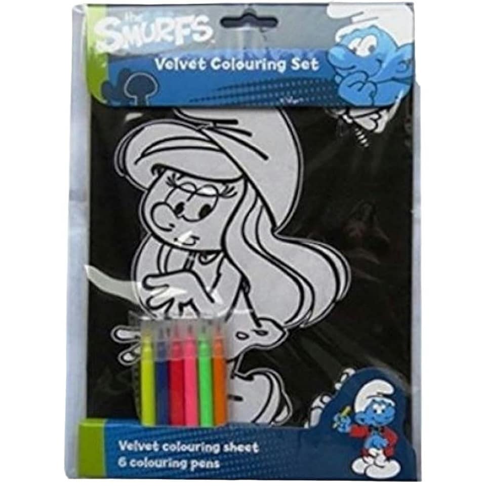 The Smurfs Velvet Colouring Set - Multicoloured - One Size