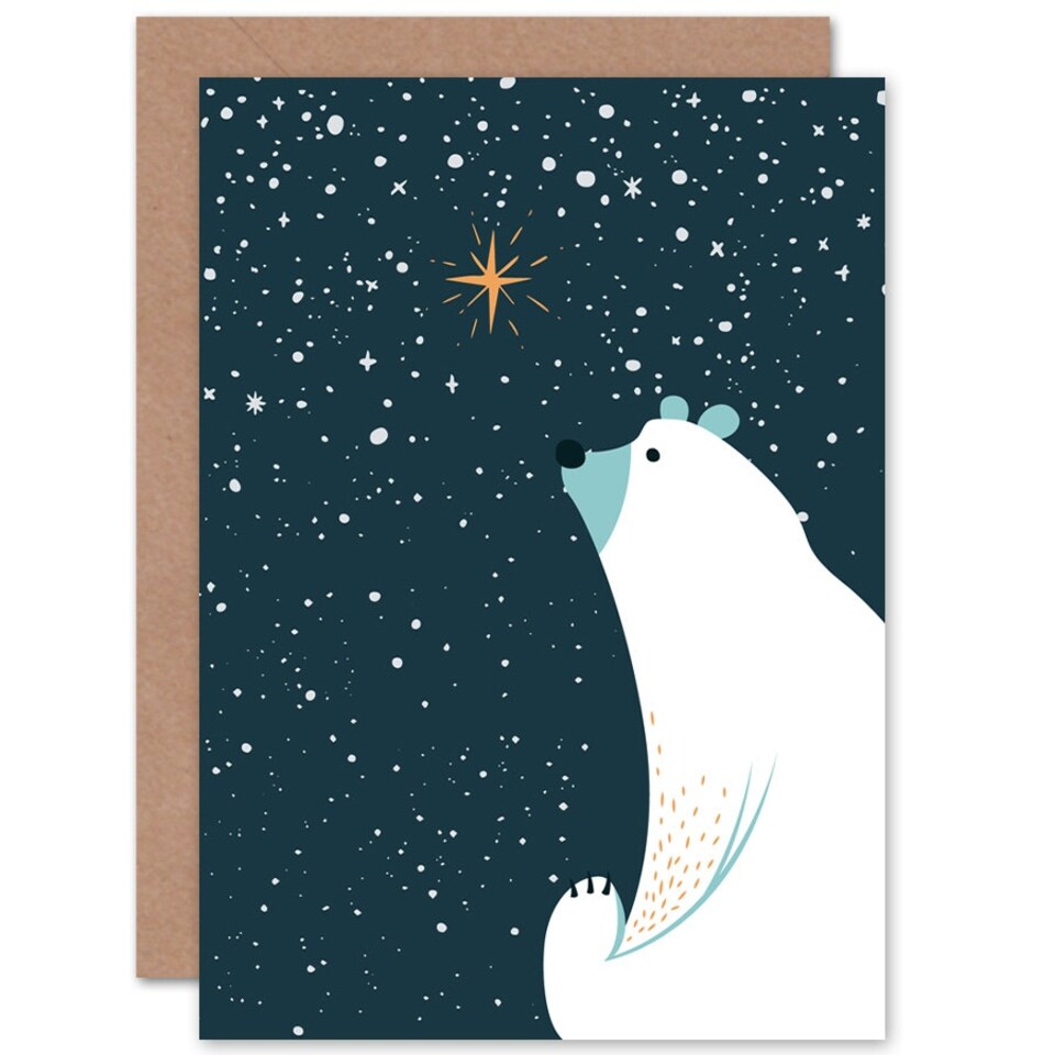 image 1 of Star Bethlehem Polar Bear Christmas Card