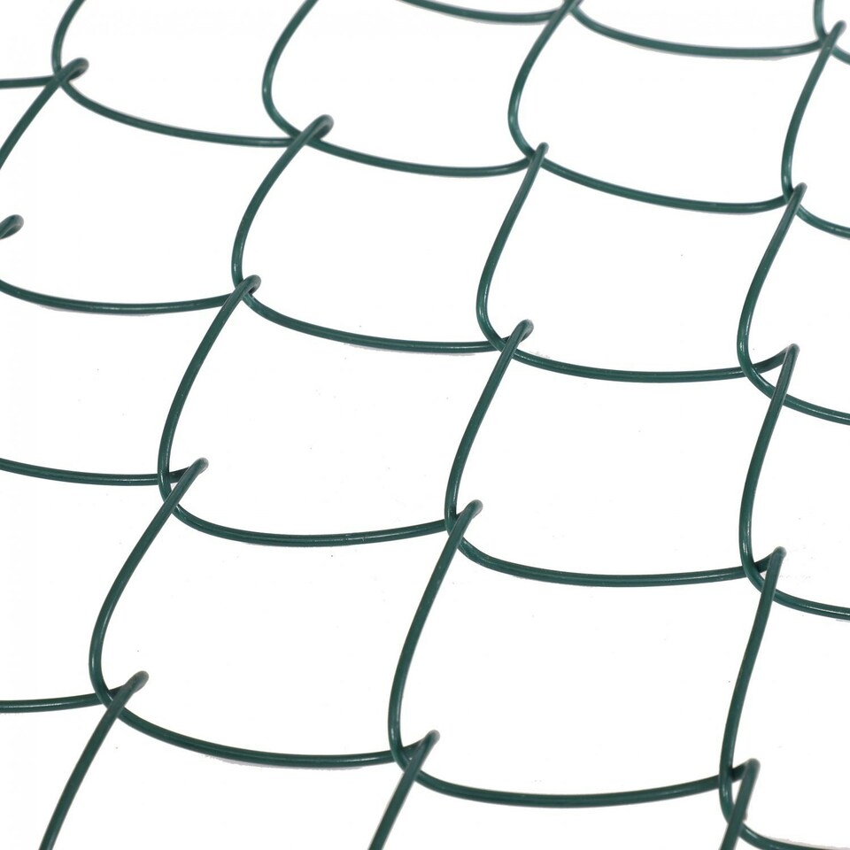 image 1 of Oypla 1.15m x 10m Green PVC Coated Galvanised Steel Chain Link Fencing