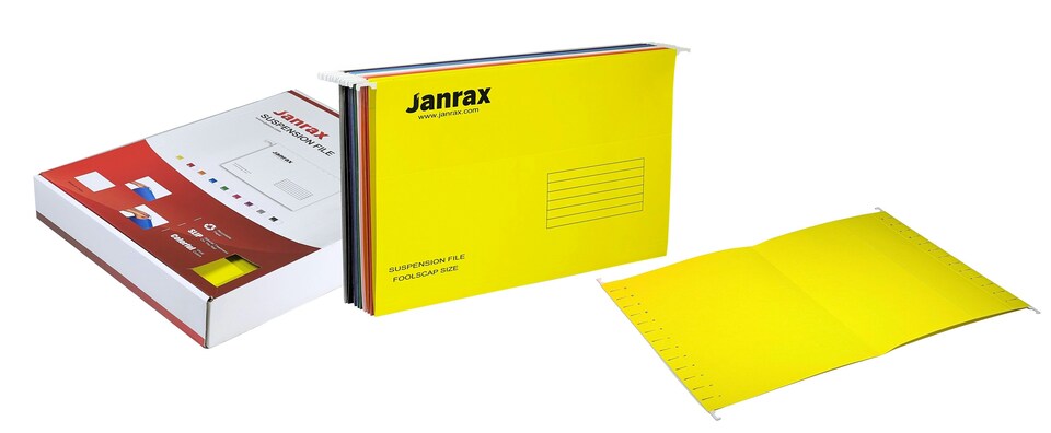 image 1 of Pack of 50 Assorted Janrax Foolscap Suspension Files