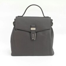 Eastern Counties Leather Katrina Leather Buckle Detail Handbag - Black/Ivory - One Size | Black
