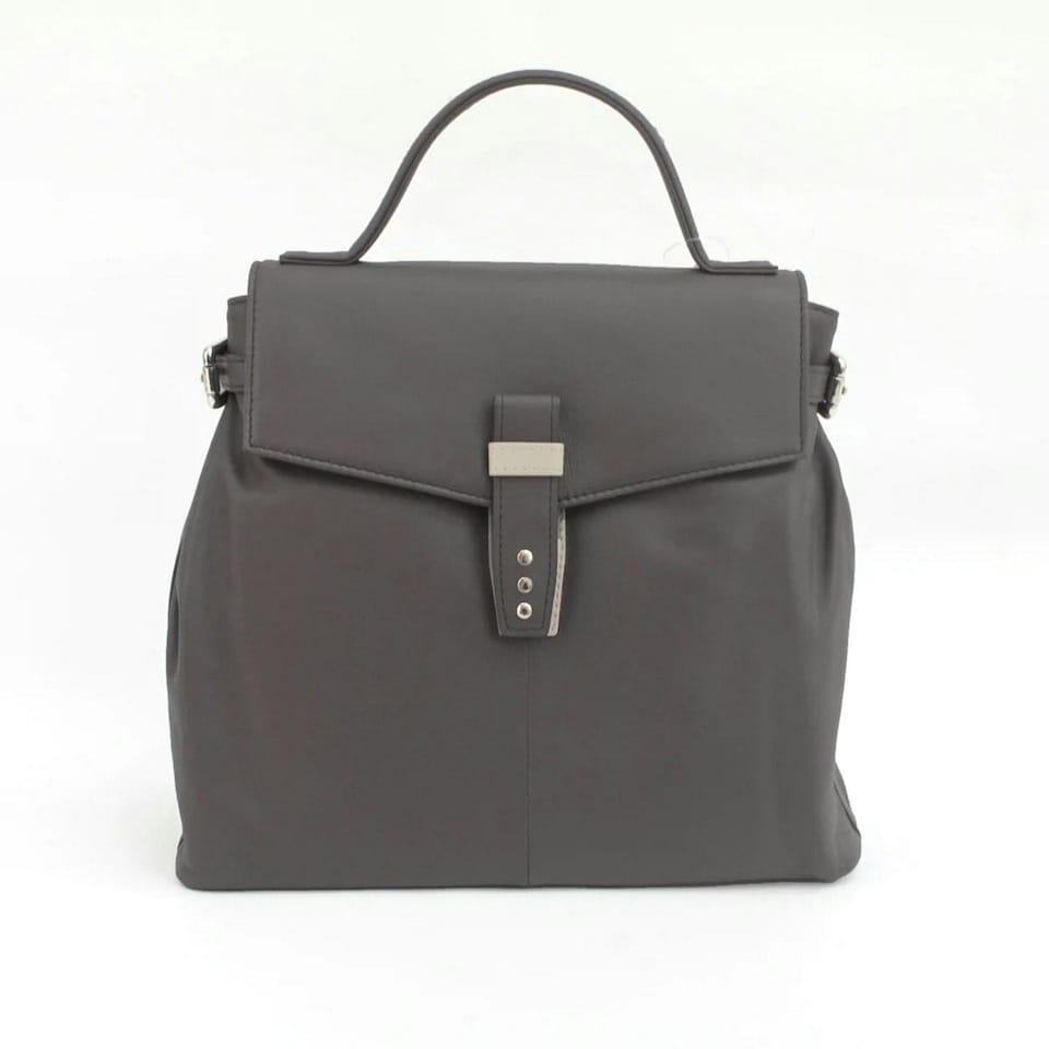 image 1 of Eastern Counties Leather Katrina Leather Buckle Detail Handbag - Black/Ivory - One Size | Black