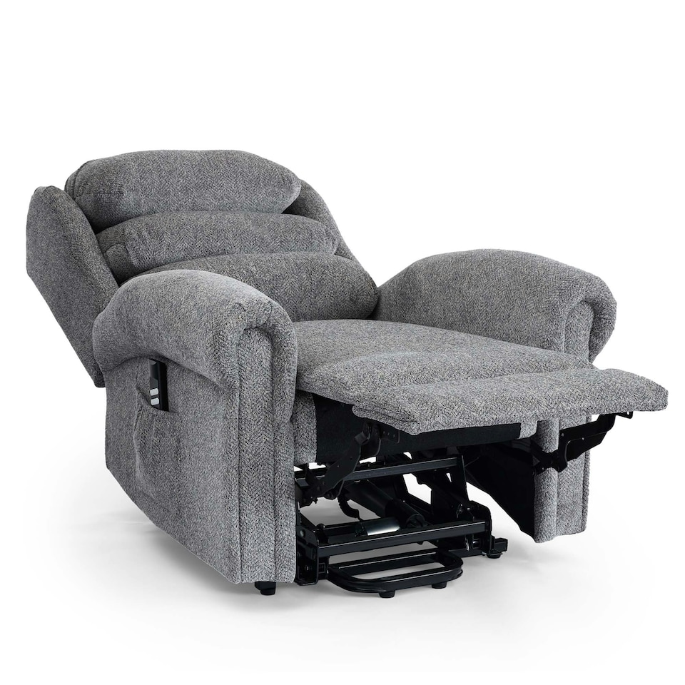 image 1 of Belvoir Grey Fabric Dual Motor Mobility Rise Recliner Chair | Grey | Grey | One Size