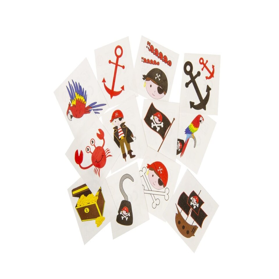 image 1 of 144 Pieces Pirate Tattoos