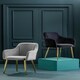 image 3 of Interiors by Premier Grey Velvet Dining Chair, Mid-Century Modern Velvet Dining Chair, Stylish Grey and Gold Dining Chair