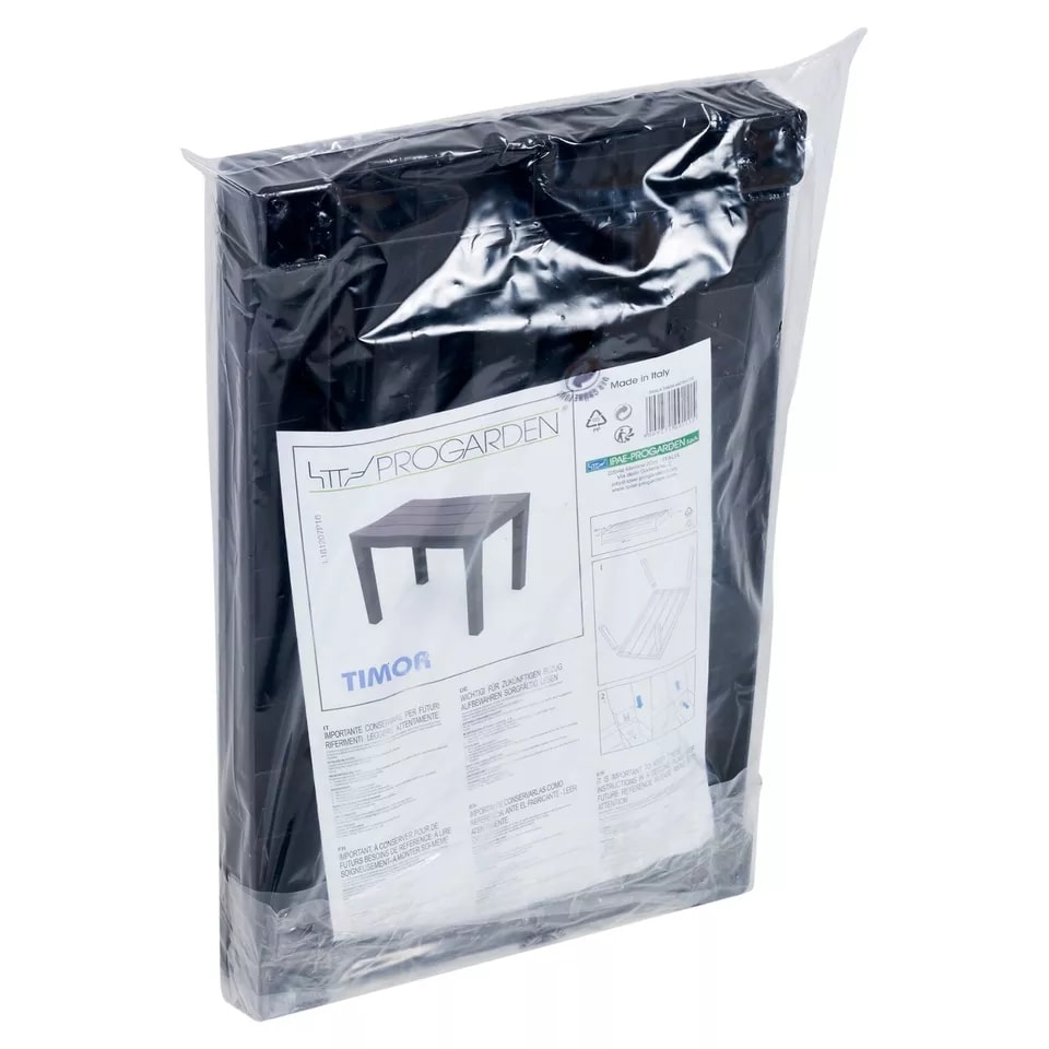 image 1 of Black Weatherproof Plastic Garden Table
