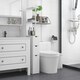 image 6 of HOMCOM Tall Bathroom Storage Cabinet with Shelf and Drawers, White, Grey