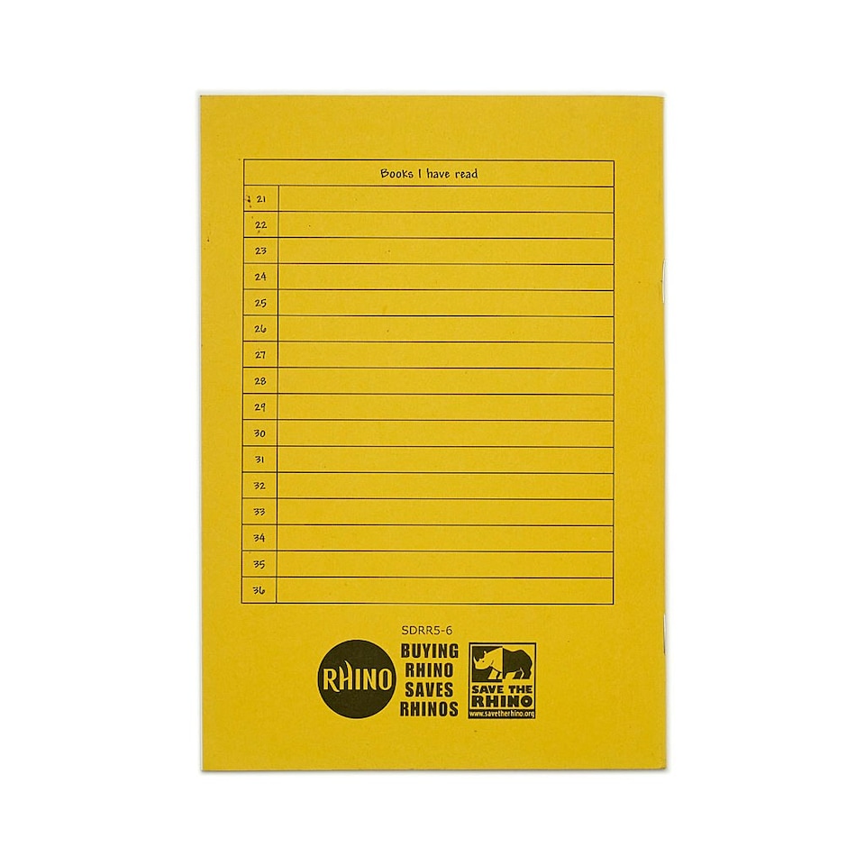 image 1 of Pack of 25 Rhino A5 40 Page Yellow Reading Record Books