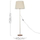 image 3 of ValueLights Modern Copper Metal Standard Floor Lamp With Beige Shade