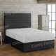 image 1 of Ottoman Divan Black Plush Velvet Divan Bed Set 3ft Single