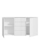 image 4 of Sienna Wide Chest of 4 Drawers and 2 Doors in White/White High Gloss