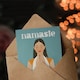 image 3 of Namaste Anjali Mudra Praying Hands Yoga Zen Thank You Card