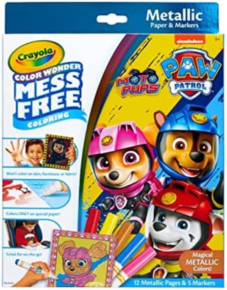 image 1 of Crayola Paw Patrol Color Wonder Metallic Colouring Set
