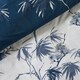 image 4 of Catherine Lansfield Kyoto Floral Reversible Duvet Cover Set | Blue | Super King