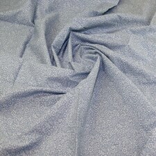 Blue 100% Cotton Poplin Fabric for Dressmaking, Quilting, 110cm / 43" Wide - per metre