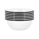 image 1 of Argon Tableware White Enamel Bowls - 16cm - Black - Pack of 6 | Black | Black