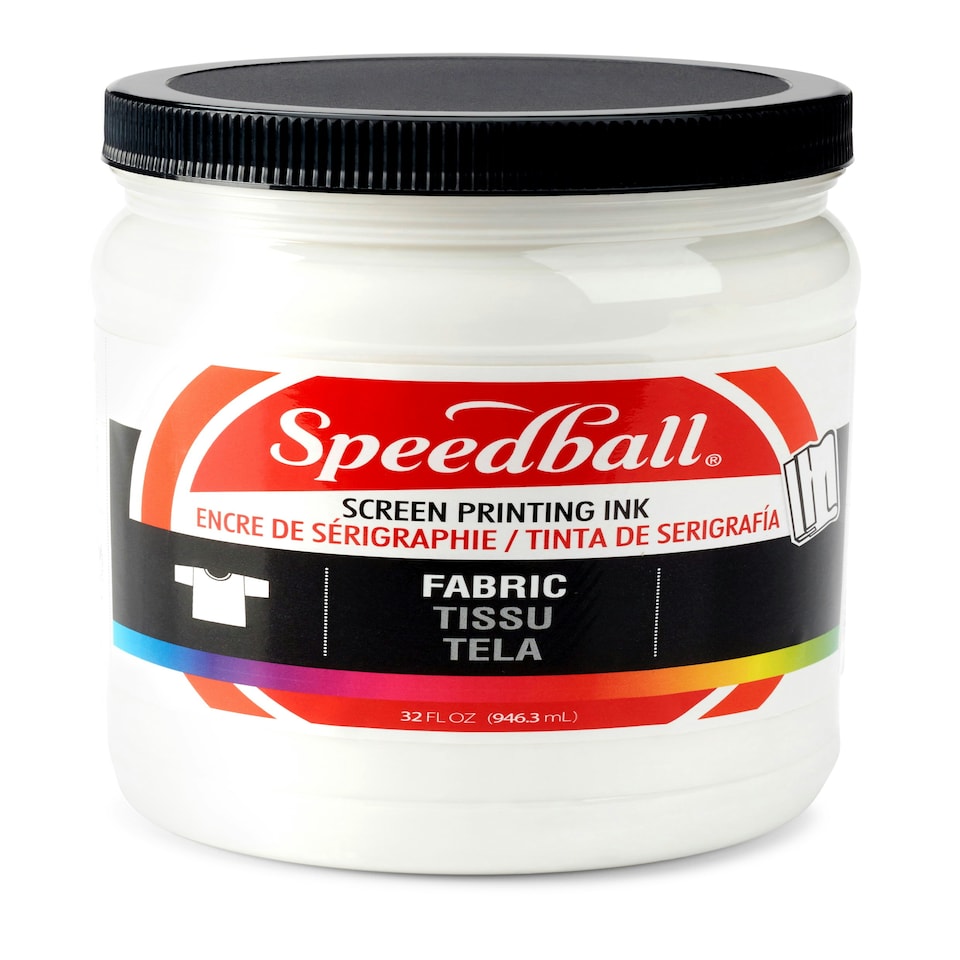image 1 of Speedball Fabric Screen Printing Ink, White, 32oz