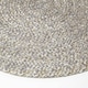 image 3 of Homescapes Silver Handwoven Round Placemats Set of 4 | Grey | 4
