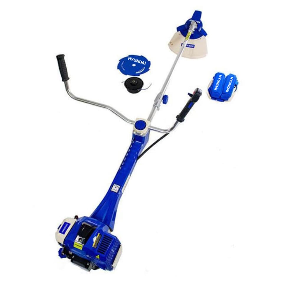 image 1 of Hyundai 50.8cc Petrol Grass Trimmer Brushcutter Strimmer Cow Horn Handlles 45cm Cutting Width HYBC5080AV