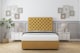image 2 of Sloomy Mayfair Mustard Plush Divan Bed Base 2 Drawers Same Side With 26 Inch Strutted Headboard | Gold | Mustard | King | 1