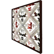 Egyptian hieroglyphs in red & black (Picture Frame) Brown | L