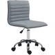 image 9 of HOMCOM Armless Mid-Back Adjustable Office Chair with 360 Swivel Light Grey