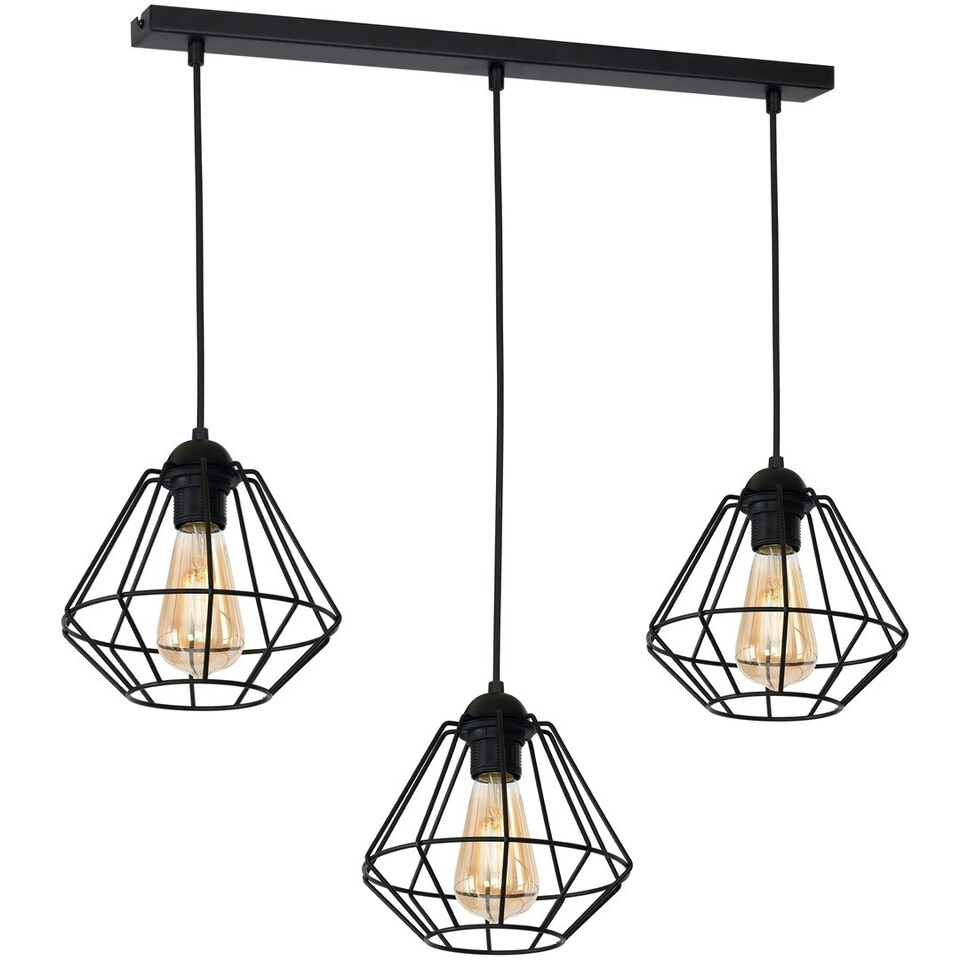 image 1 of Milagro Pendant Lamp Colin Black 3XE27