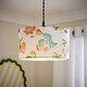 image 3 of ValueLights Kids Dino Egg Easy Fit Dinosaur Ceiling Light Shade - Bulb Included | Multi