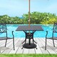 image 2 of Outsunny Square Aluminium Outdoor Garden Dining Table with Hole