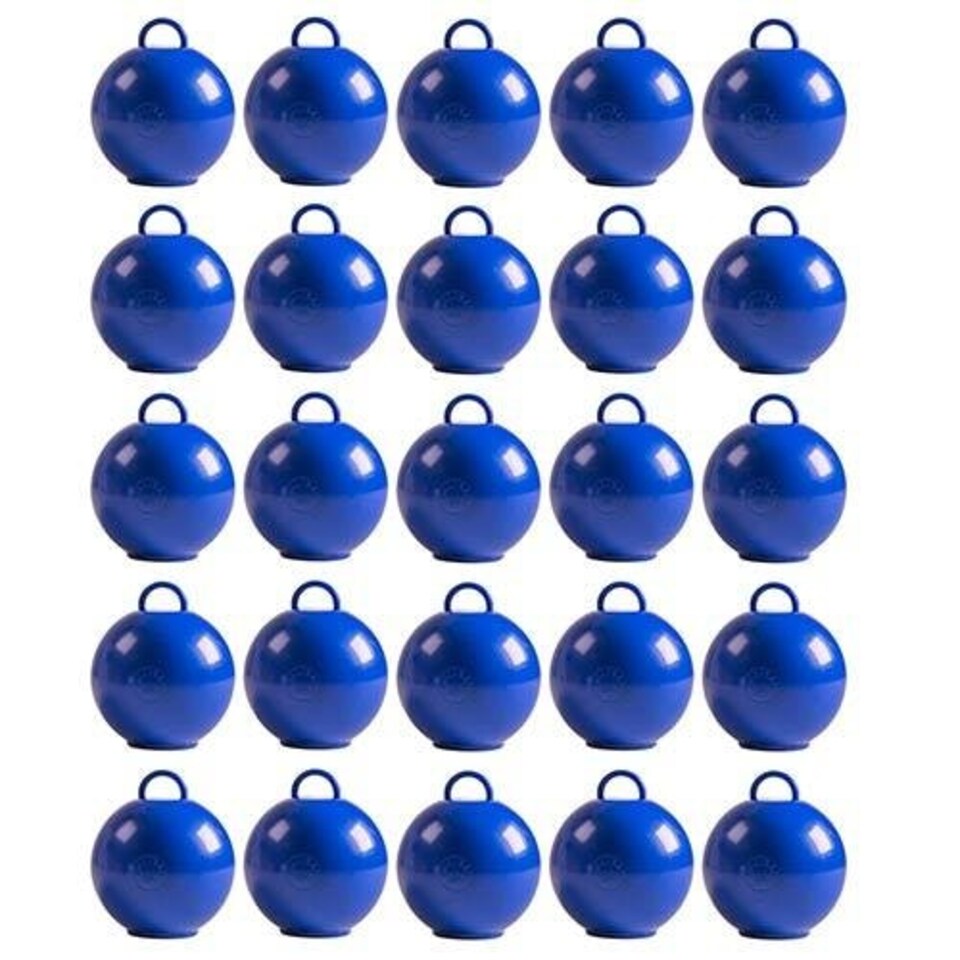 Blue Round Bubble Balloon Weights - Pack of 25