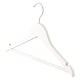 image 7 of Harbour Housewares Wooden Children's Coat Hangers - White - Pack of 30