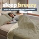 image 5 of Silentnight Summer Breeze 2.5 Tog Coverless Duvet and Pillowcase Set, Olive and Cream | Green | Olive