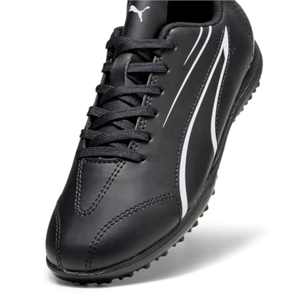 image 1 of Puma Unisex Youth Vitoria Tt Jr Soccer Shoes, Black- White, 11 UK