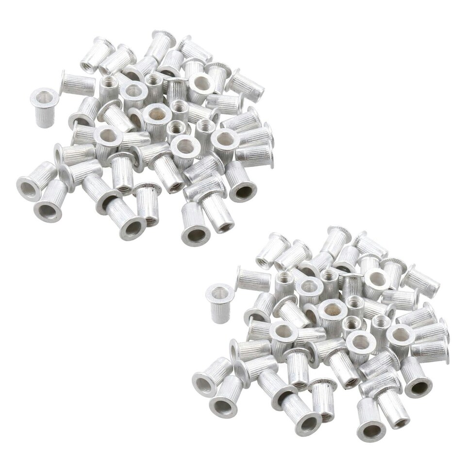 image 1 of M3 3mm Alu Nut Serts Riveting Nuts Rivet Threaded Inserts Blindnut Rivnut 100pc