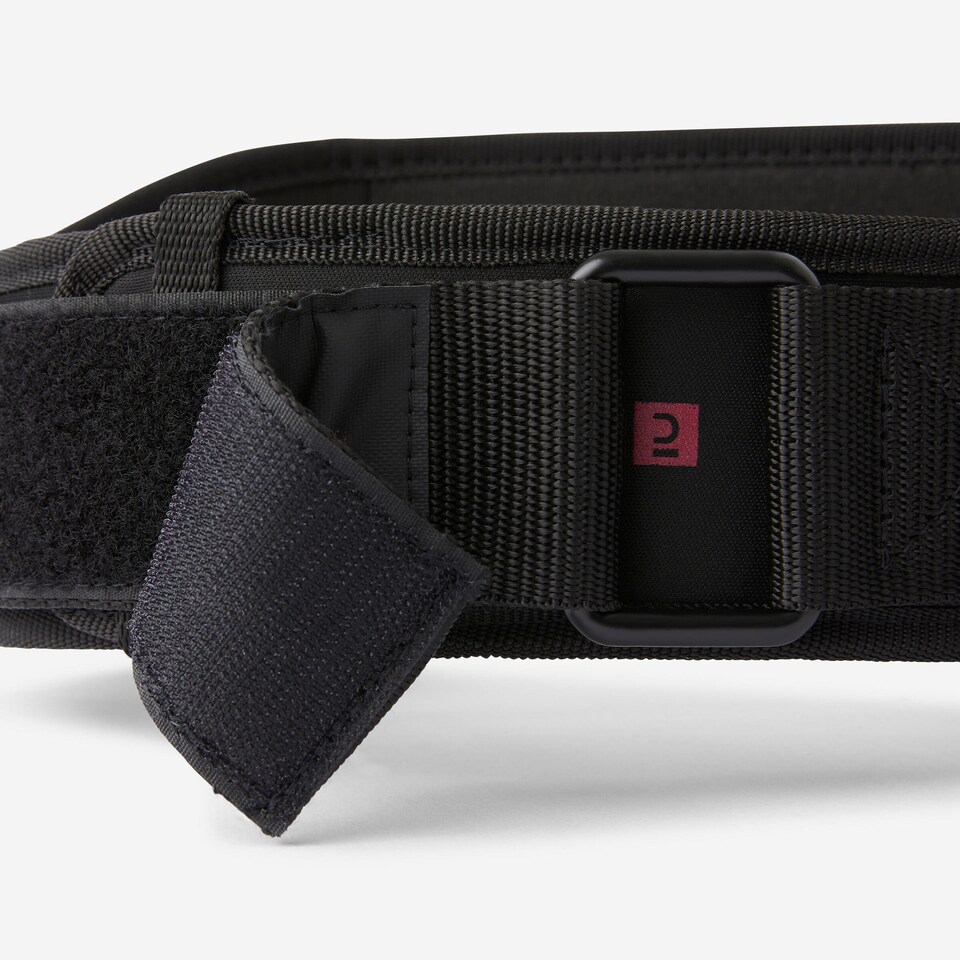 image 1 of Decathlon Weight Training Belt with Dual Nylon Closure - Black