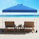 image 4 of COSTWAY 300 x 300 cm Pop up Canopy Tent With Sidewall Blue