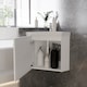 image 6 of AICA 395mm Matte White Bathroom Vanity Unit With Integrated Sink, 1 Door Soft-Close Place in the corner