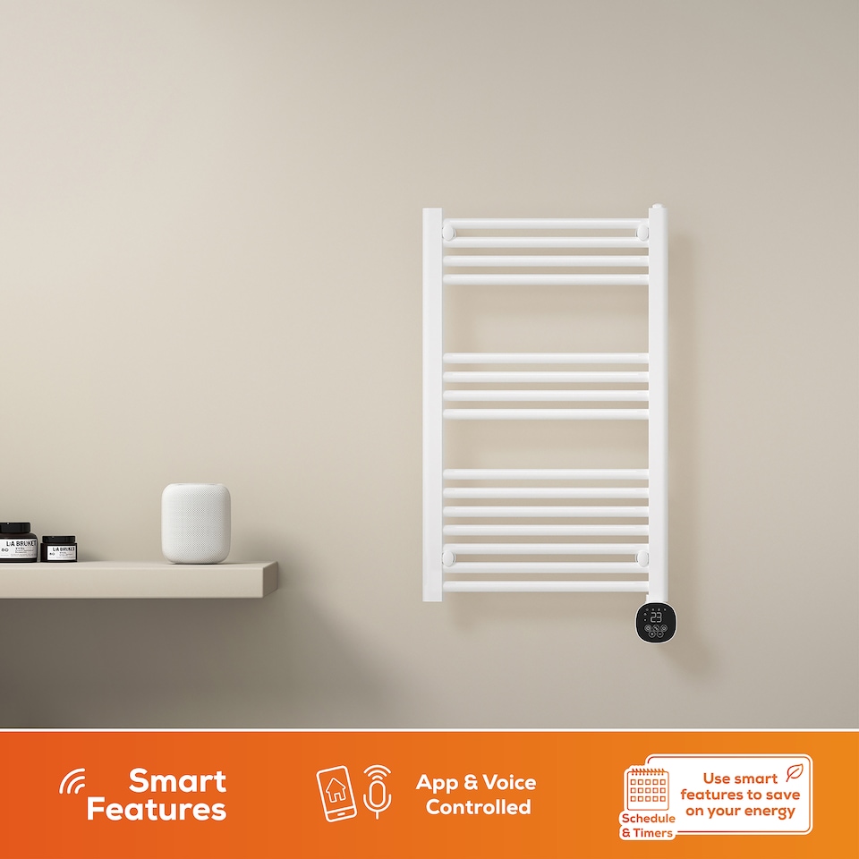 image 1 of TCP Smart WiFi Fixed Pre-Filled Towel Radiator 500w White