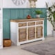 image 3 of Alfie Sideboard - 3 Drawer & 3 Doors - Mango Wood - L45 x W140 x H85 cm | White
