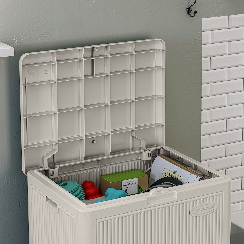 image 1 of Suncast New York 83L Storage Box - French Grey Grey