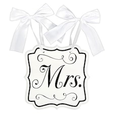 Mrs MDF Chair Wedding Sign 24cm