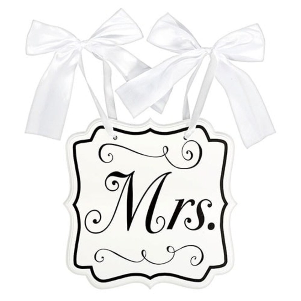 Mrs MDF Chair Wedding Sign 24cm