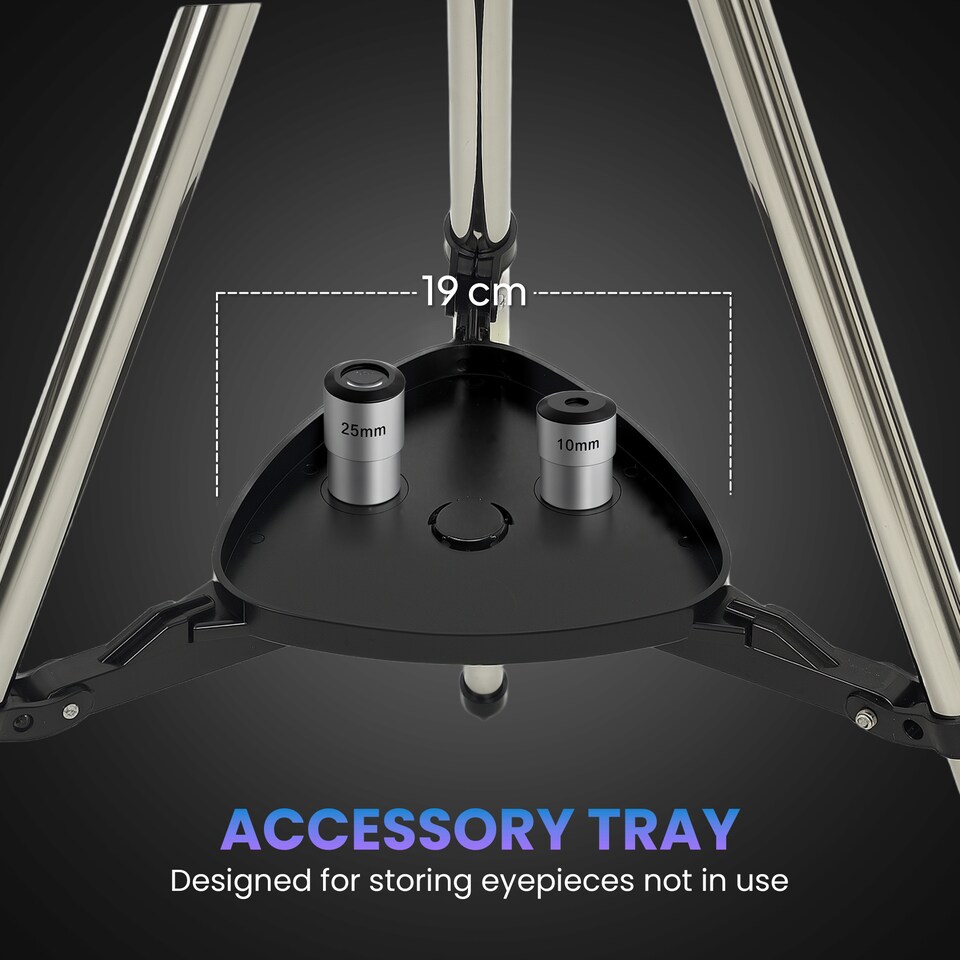 image 1 of Outsunny Astronomy Telescope for Adults and Beginners, 80 mm Aperture Portable Refractor Telescope with 40X/16X Magnification, Adjustable Tripod, Alt-Azimuth Mount, Carry Bag for Travel, White