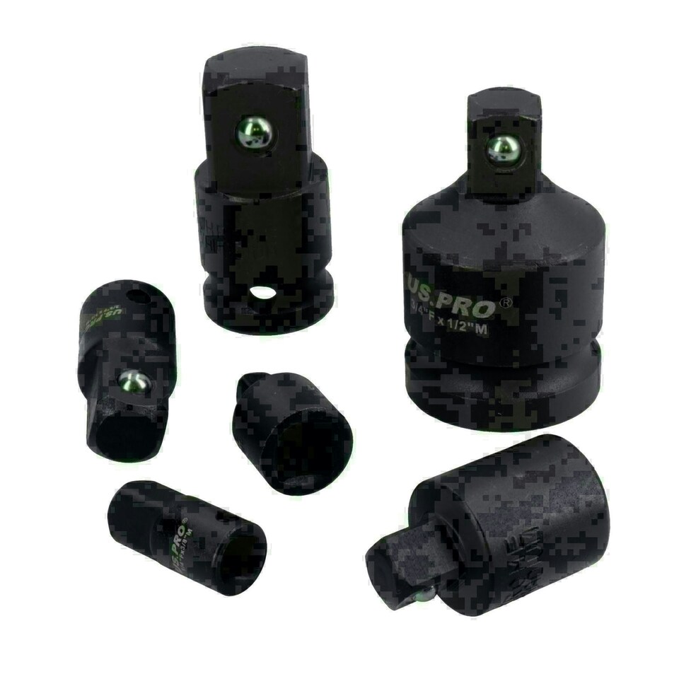 image 1 of 6pc Impact Socket Adaptor Adapter Step Up Step Down Reducer Converter