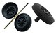 image 1 of Heavy Duty Wheelie Bin Replacement Kit With Strong Metal Axle & 2 Rubber Wheels With Nose Collar | Black