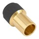 image 6 of SPARES2GO Radiator Valve 15mm x 10mm Black Pushfit Reducing Straight Speed Fit Compression Stem
